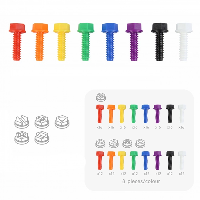 Șuruburi colorate Masterkidz pentru tablă creativă STEM