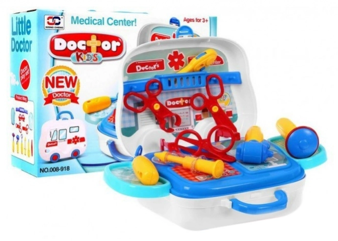 Set doctor cu valiză ambulanță pentru copii 3+ jucărie portabilă cu accesorii de doctor