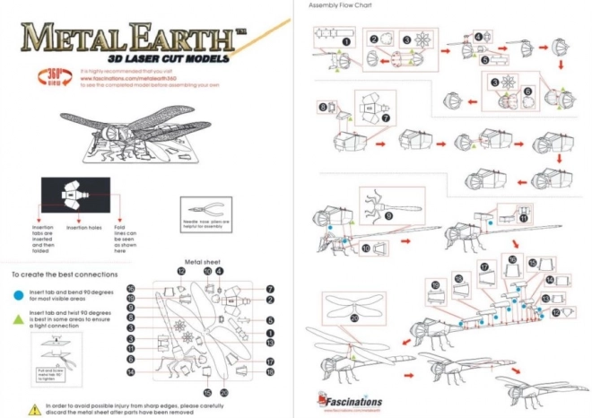 Puzzle 3D Libelula Metal Earth