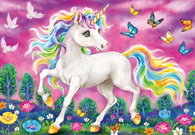 Puzzle Ravensburger cu unicorn și pegas, 2x24 piese