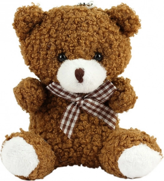 Breloc de pluș maro ursuleț 8 cm