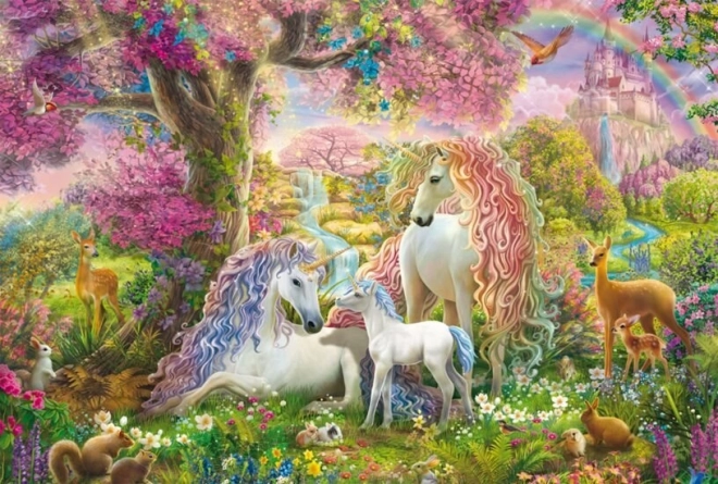 Puzzle flori și unicorni SCHMIDT 150 piese