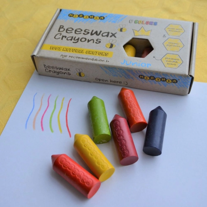 Creioane colorate cerate ecologice Junior 6 buc