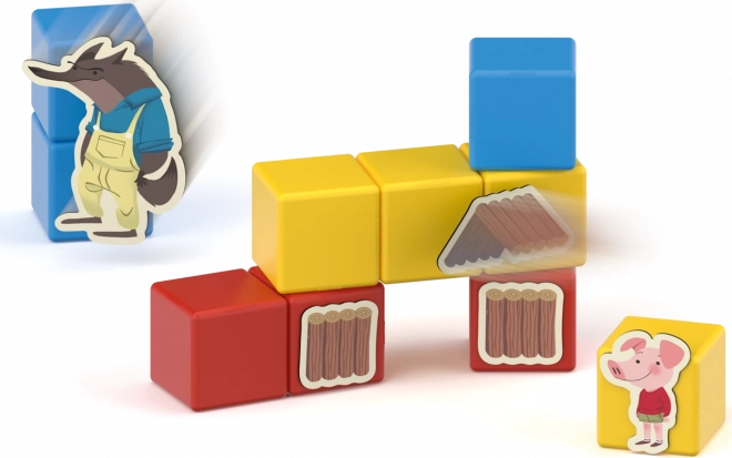 Cuburi magnetice Magicube Trei purceluși