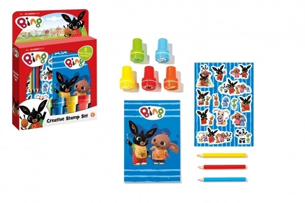 Set de ștampile și autocolante Bing Bunny