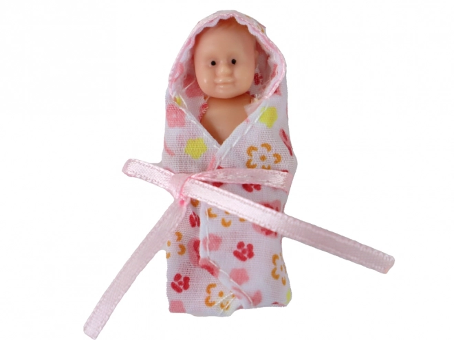 Păpușa de familie Băiat Fată păr blond Sarcină