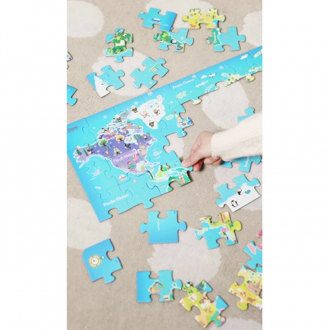 Puzzle cu Harta Lumii Classic World