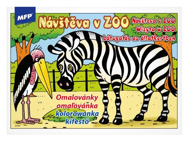 Carte de colorat vizită la Zoo