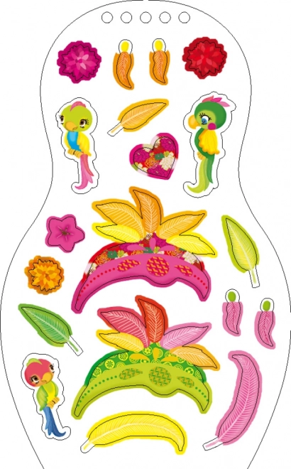 Obliekame papusile braziliene Isabela - Carte de Colorat