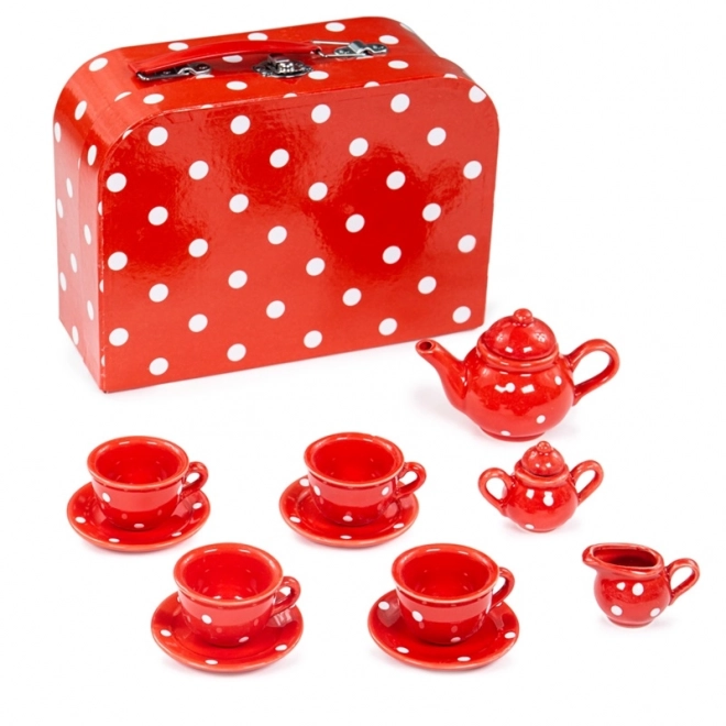 Set Ceai Roșu cu Buline De La Bigjigs Toys