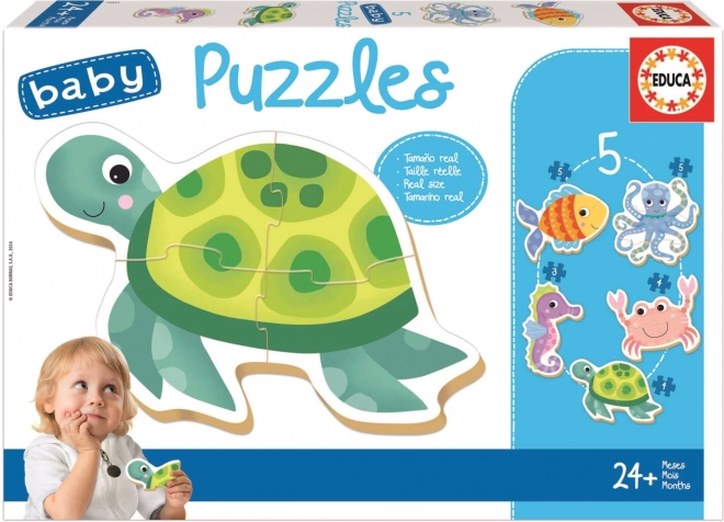 Puzzle pentru copii Educa Animale Marine