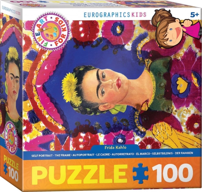 Puzzle autorportrét Frida Kahlo 100 piese