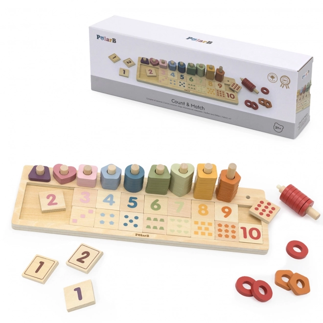 Abac din lemn și jucărie educativă Montessori de la PolarB