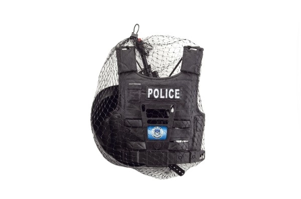Set pistolă de poliție și cască cu accesorii