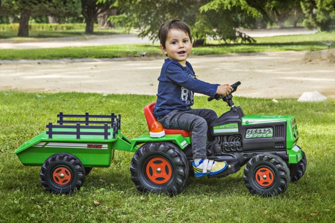 Tractor electric pentru copii Basic 6V cu remorcă