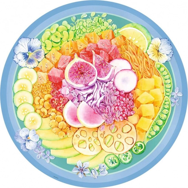 Puzzle Ravensburger 500 piese - Paleta de culoare Poke Bowl