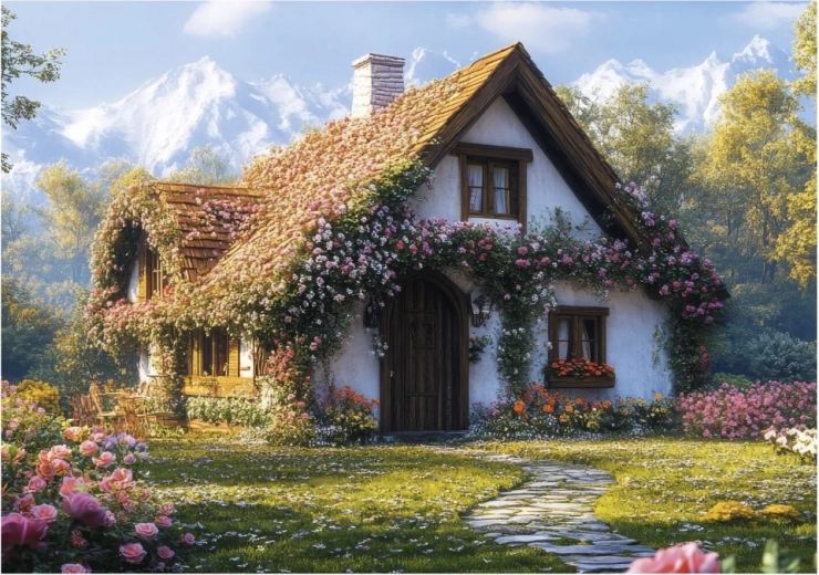 puzzle cabană în vale 100 de piese XL