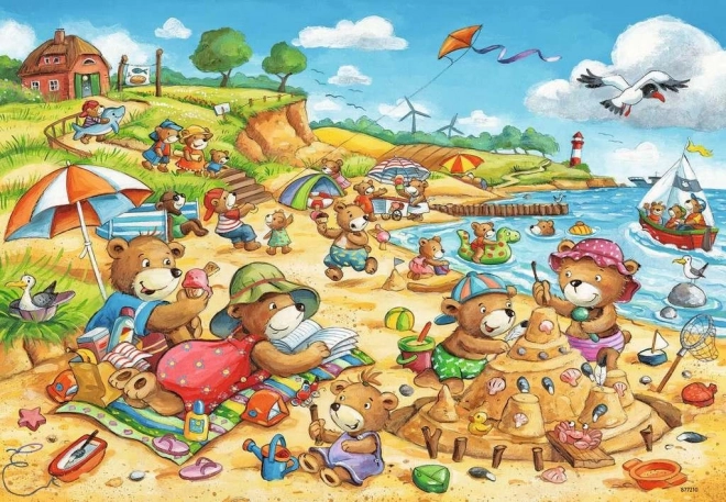 Puzzle vacanță la mare 2x24 piese