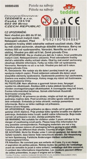 Pistolă de plastic pentru gloanțe din spumă 38 cm