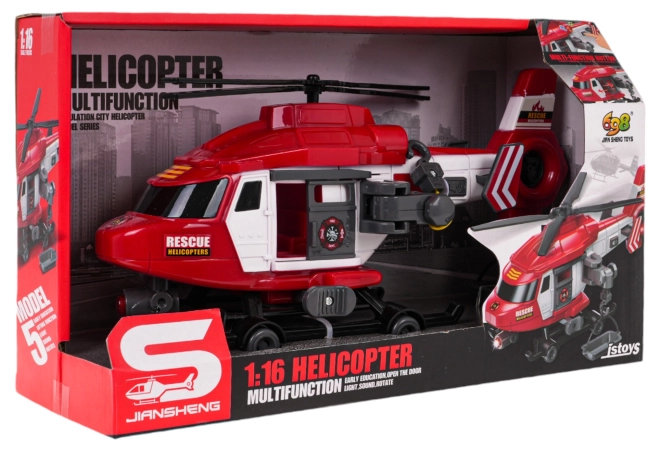 Elicopter interactiv de salvare pentru copii 1:16