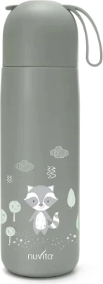 Termos cu mâner din silicon 400 ml, verde salvie