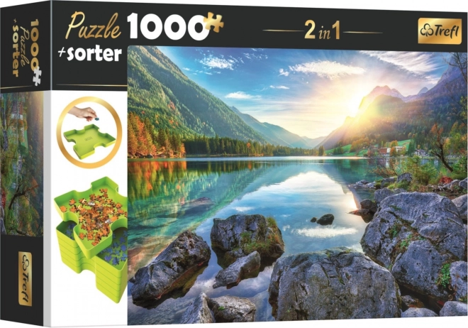 Puzzle cu sortator 2 în 1 Lacul Hintersee, Germania 1000 de piese