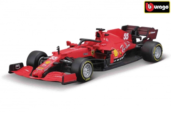 ferrari racing f1 mașină cu cască Carlos Sainz Bburago 1:43