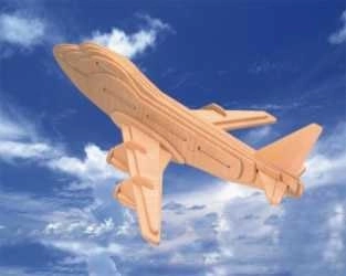 Puzzle 3D din lemn Avion