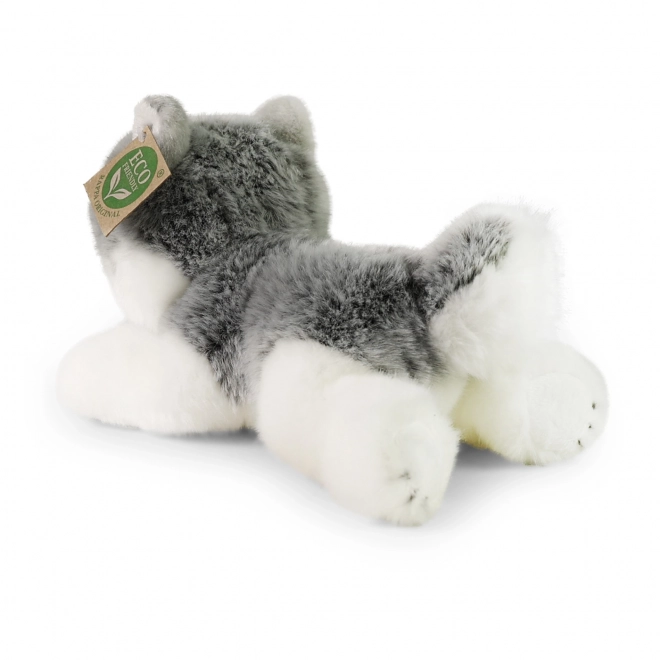 Câine husky din pluș din materiale prietenoase cu natura