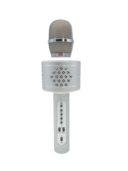 Microfon karaoke Bluetooth argintiu – Argintiu