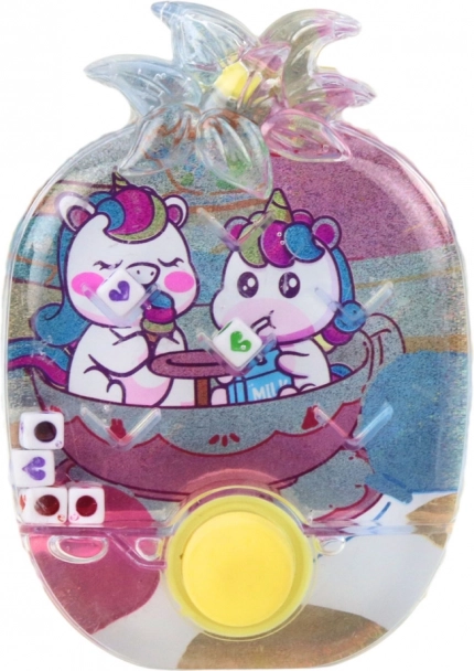Joc de apă de buzunar cu unicorni motiv multicolor