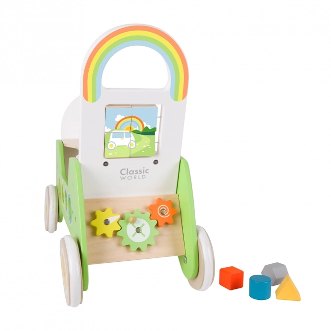 Jeep clasic din lemn Montessori 2-in-1