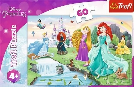 Puzzel Trefl întâlnește prințesele Disney 60 piese