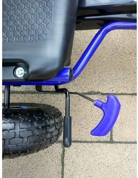 Kart cu pedale + Anvelope gonflabile + Scaun reglabil – Albastru
