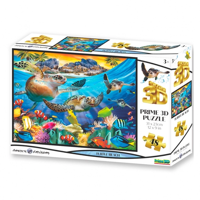 Puzzle 3D Plaja Broaștei PRIME 3D 48 piese