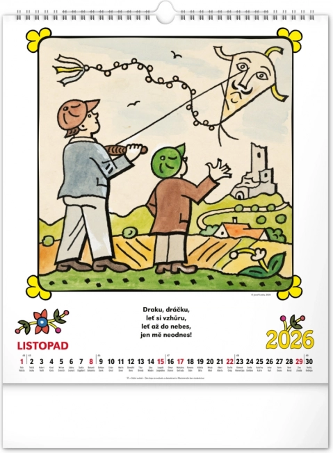 Calendar de perete Josef Lada - Rime 2026
