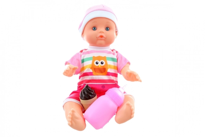 Bebeluș jucărie care face pipi cu accesorii