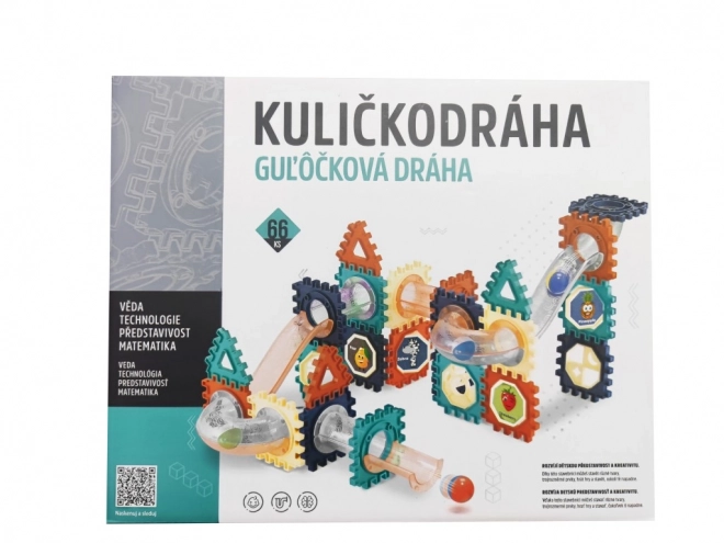 Set complet pentru pistă de bile 66 piese