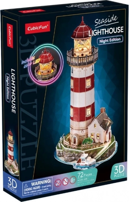 Puzzle 3D 72 piese Felinar ediție de noapte