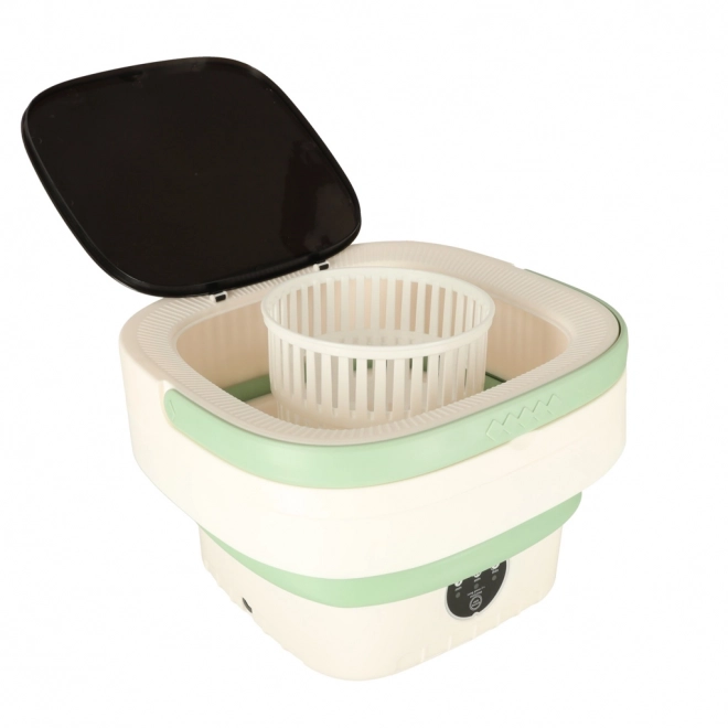 Mașină de spălat rufe pliabilă portabilă verde 12L