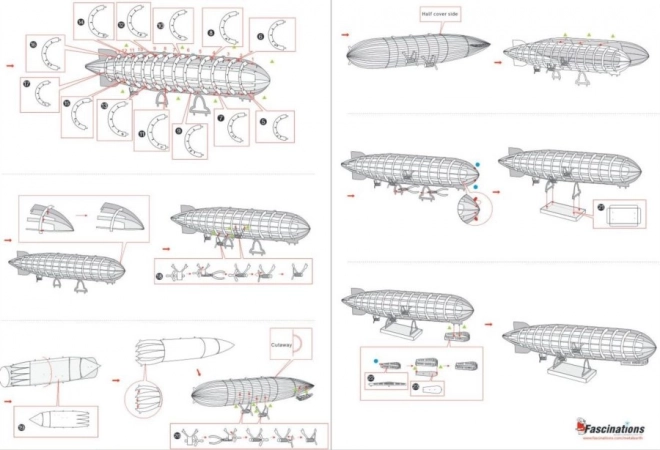 Puzzle 3D dirijabil Graf Zeppelin