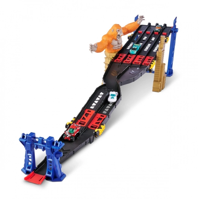 Pistă distractivă Metal Machines 4 piste atacul Gorilei