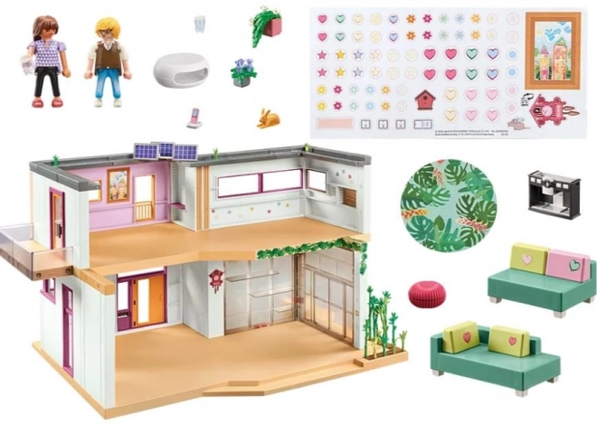 Set figurine Casa cu grădină de iarnă Playmobil