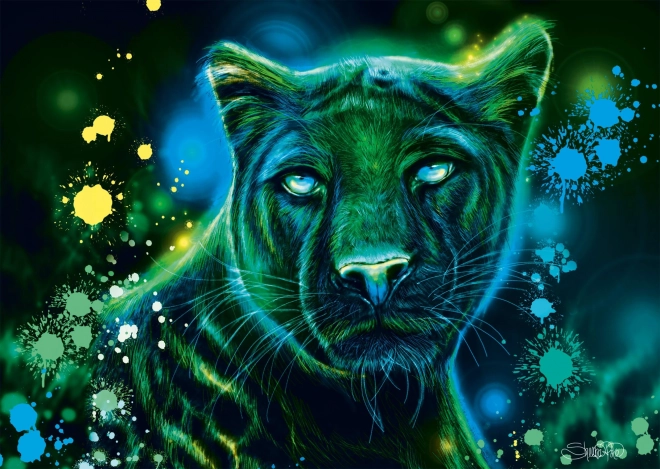 Puzzle neon panter 1000 piese