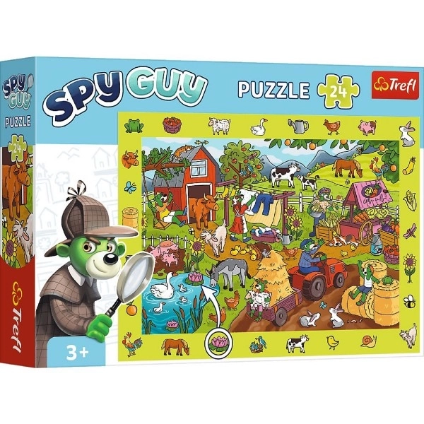 Puzzle spion pe fermă 24 de piese