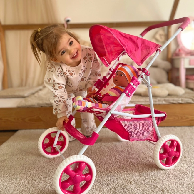 Cărucior Woopie Royal pentru păpuși - design floral