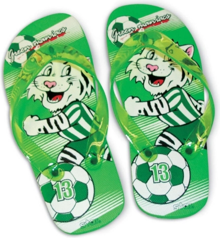 Sandale MaDe cu tigru și minge de fotbal verzi