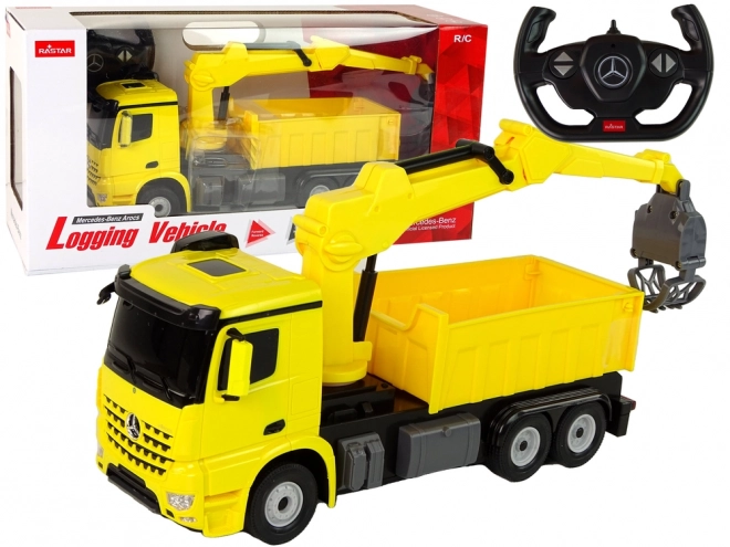Camion cu prindere Mercedes Rastar galben