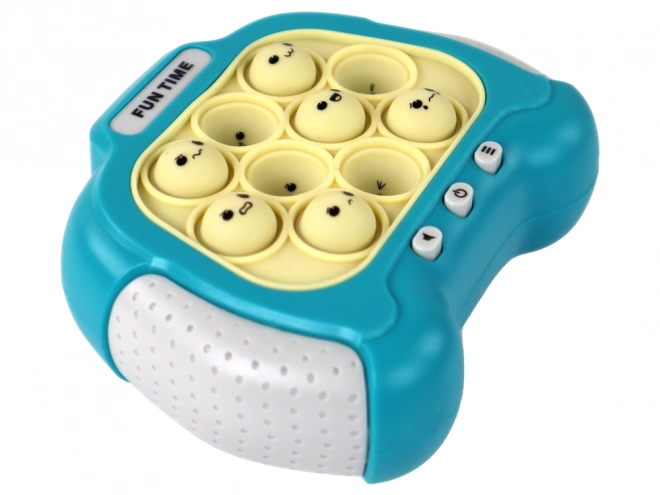 Consola senzorială Pop It albastră cu lumini și sunete