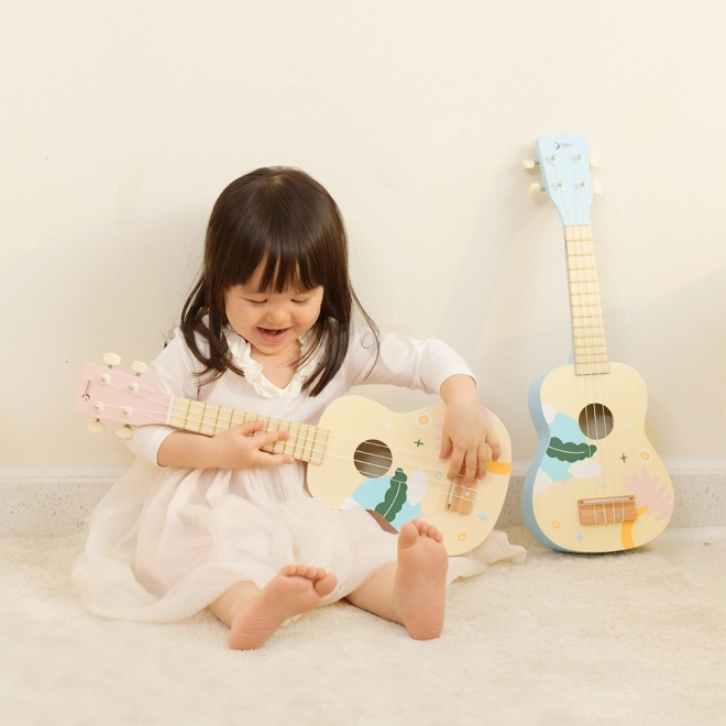 Ukulele din lemn albastru pentru copii Classic World